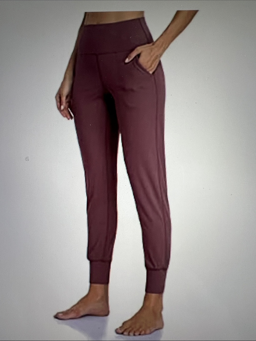 COLORFULKOALA High-Waist Pocket Jogger Pants - Mauve
